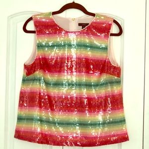 J crew sleeveless sequin top